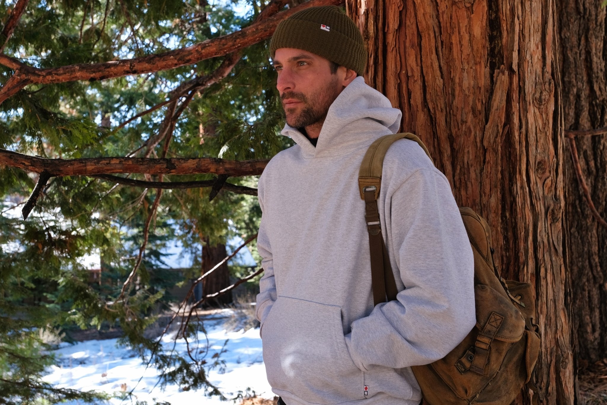 Field Fleece Hoodie Grey - FAVORITE PASTIME